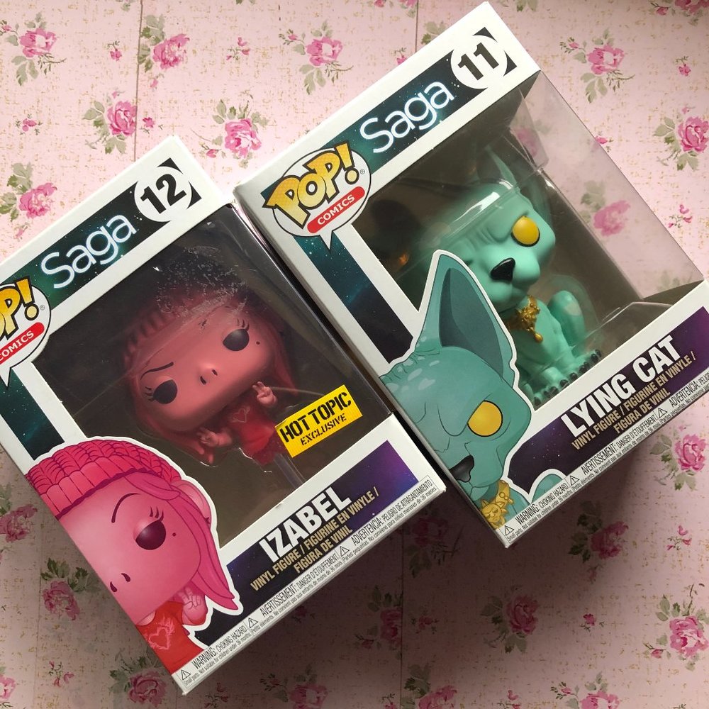 Saga Izabel and Lying Cat Pop Figures! Set of 2!